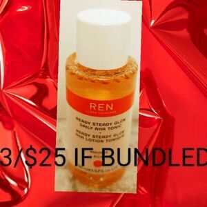 😎3/$25 Bundled REN Ready Steady Glow Exfoliating Toner Sample Size